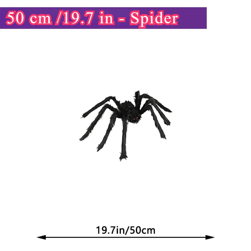 200cm Halloween Spiders Outdoor Decoration Halloween Plush Spiders Giant Spider