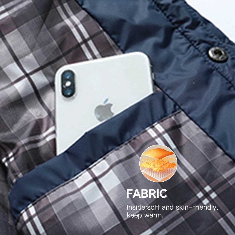 Men's Jackets Winter Warm Bomber Quilted Coat Lightweight Business Jacket