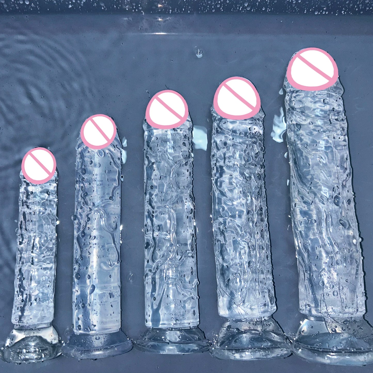 Cheap 5 Colors Small Transparent Dildo Suction Cup Jelly Dick Women Erotic Sex Toys