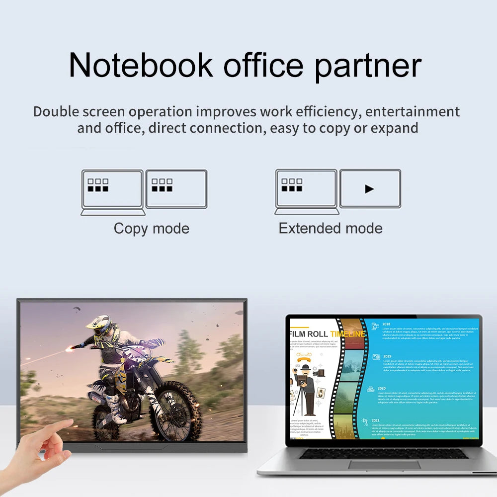 16inch Mobile Portable Monitor Touchscreen IPS Second Game Screen Extended Display
