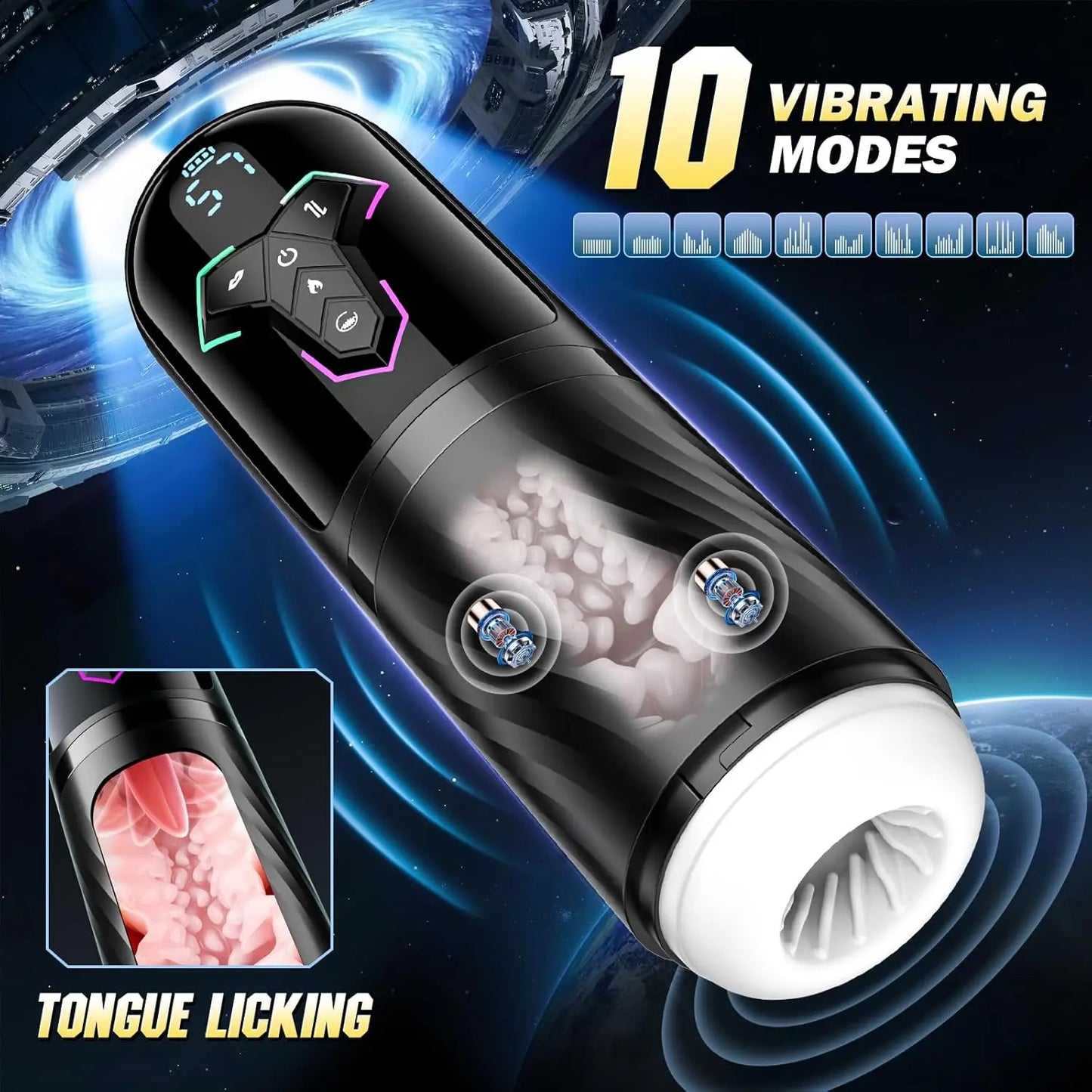 4 IN 1 Automatic Telescopic Male Masturbator Heated Sucking Vibrating Masturbation Cup