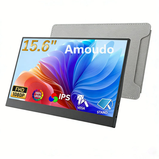 Amoudo 15.6” 1080P FHD Portable IPS LCD Monitor