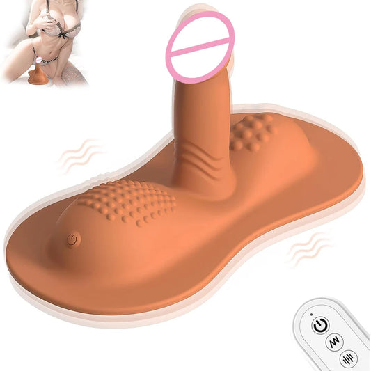 Big Sit and Ride Vibrators Dildo  Remote Control Clit Anal G Spot Stimulator