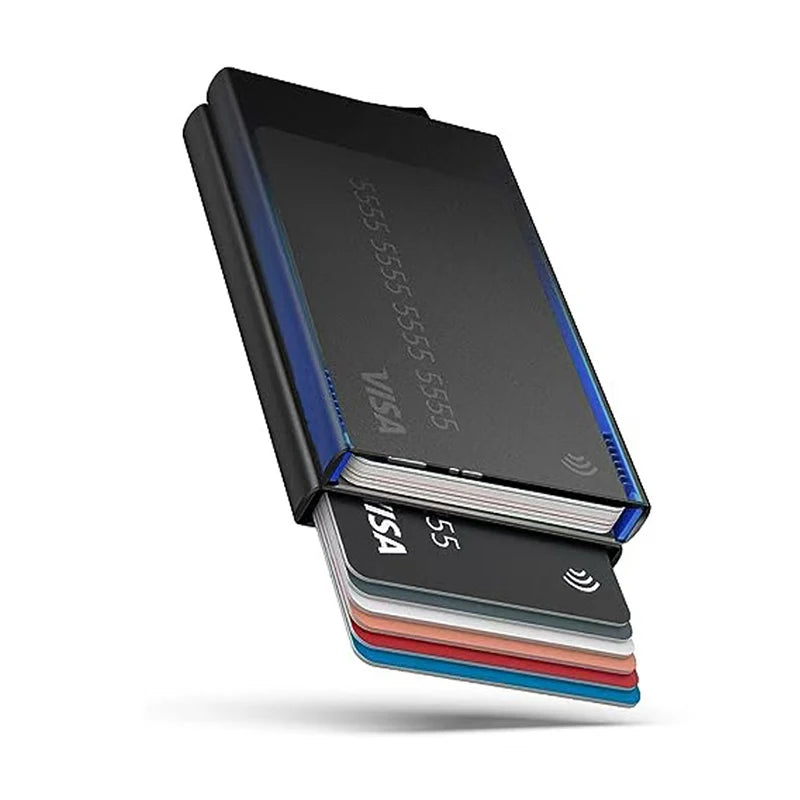 Men's Card Holder Metal Ultra-Thin Pop-Up  Mini Large Capacity Two-Layer wallet