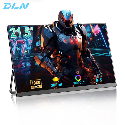 21.5” Portable Monitor 1080P 100Hz IPS Screen with Plug Stand