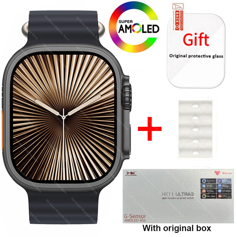 AMOLED  Bluetooth Network Call Clock NFC Compass Smart Watch