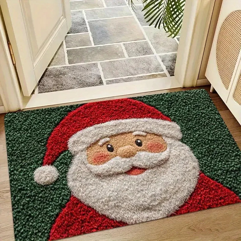 Christmas Door Mat Red Santa Claus Outdoor and indoor Gingerbread Man Carpet