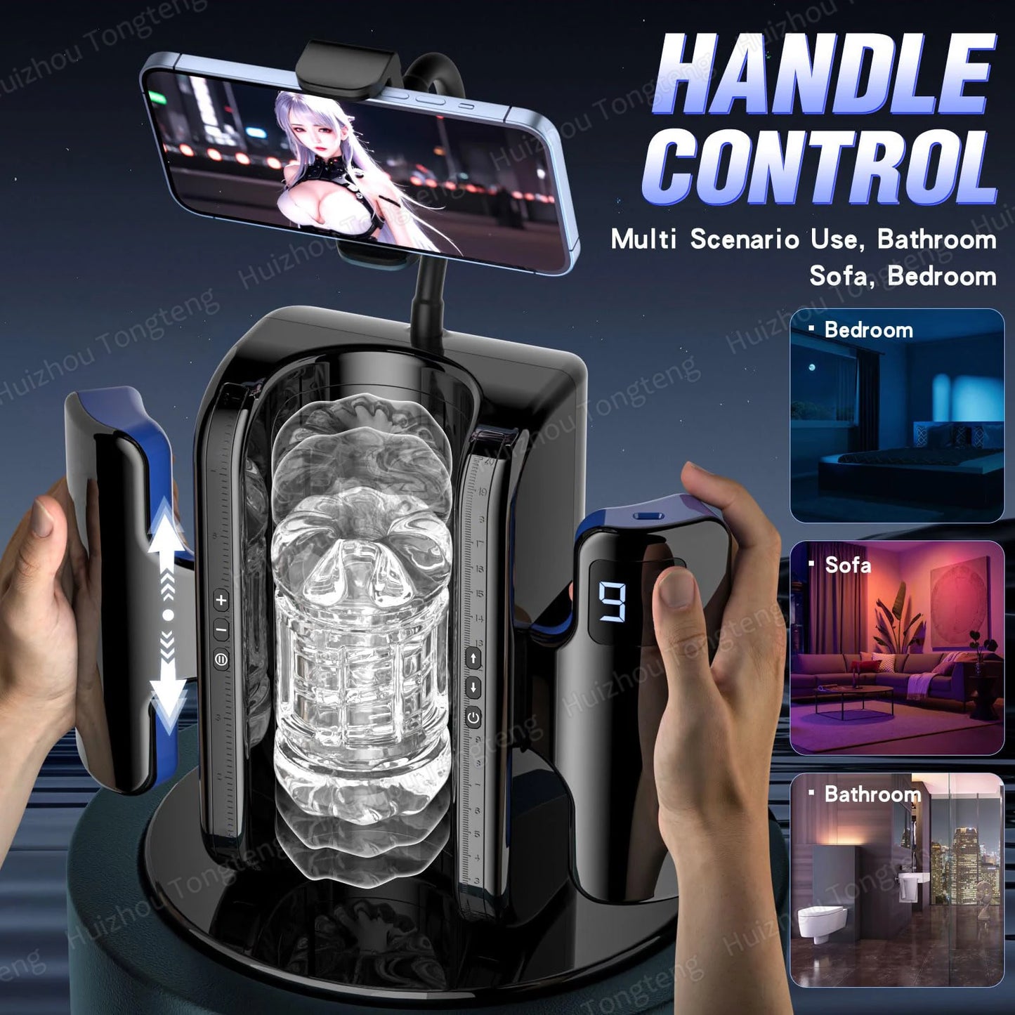 Automatic Male Masturbator Cup 10 Thrusting&Vibration Modes Heating Function