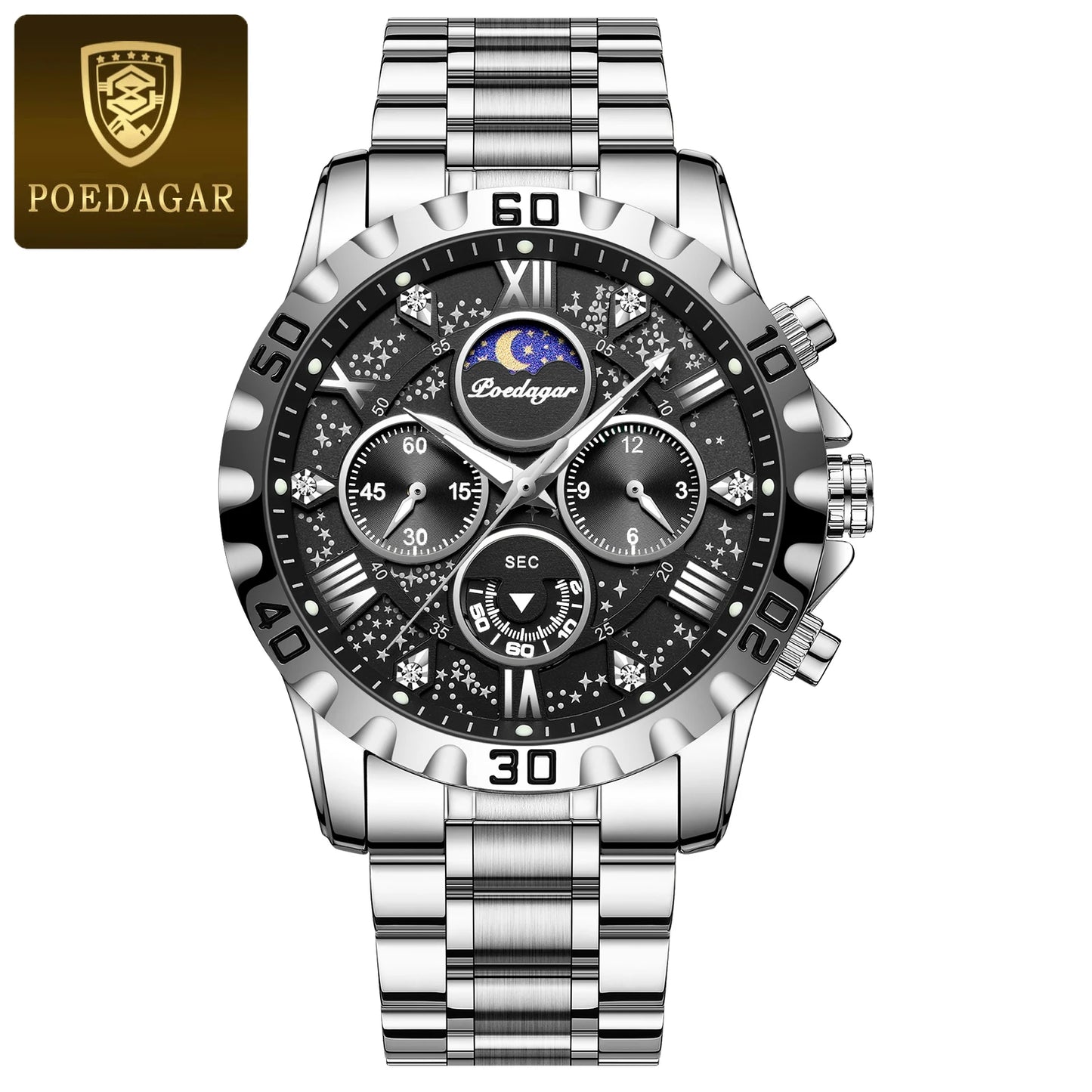 POEDAGAR Luxury Military Watch for Men Sport Quartz Man Wristwatch