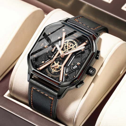 POEDAGAR Fashion Men Wristwatches Luxury  Luminous Waterproof  Man Watch