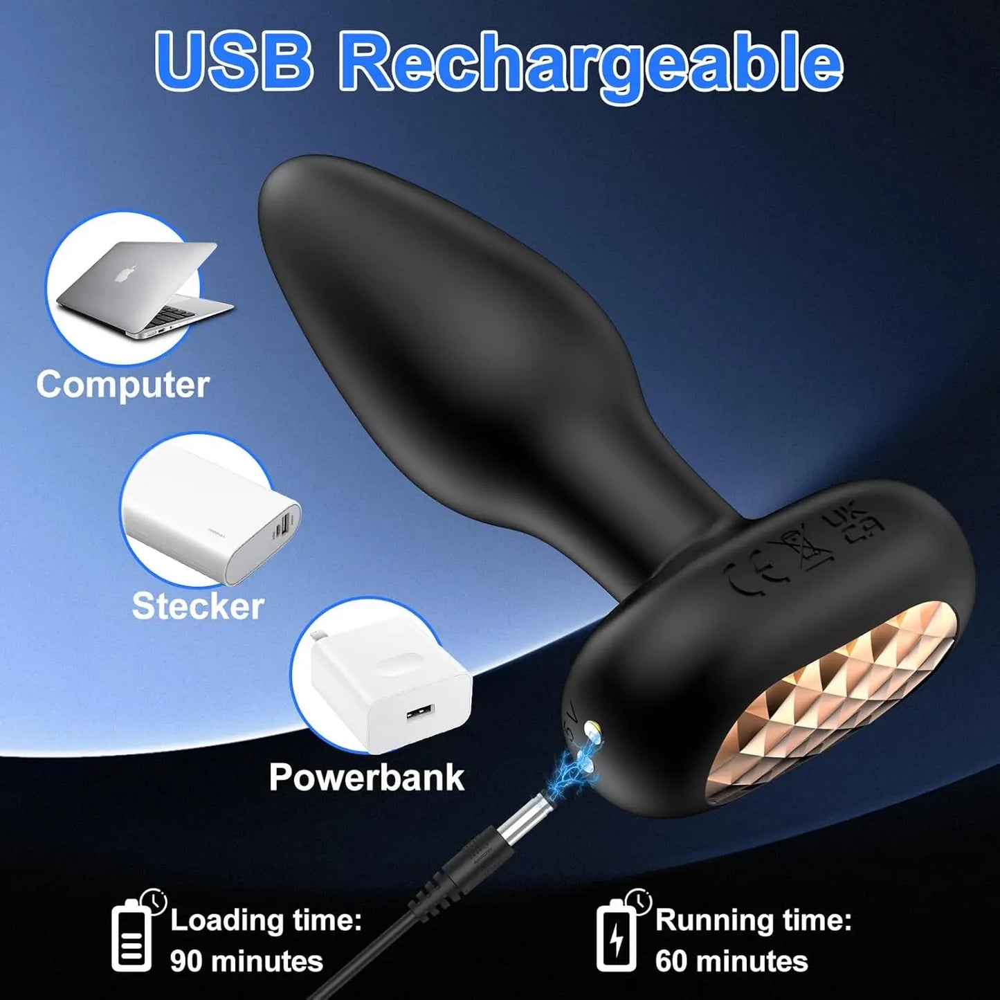 Female wireless Remote Vibrating Butt Plug Anal Vibrator Sex Toys for Women Ass