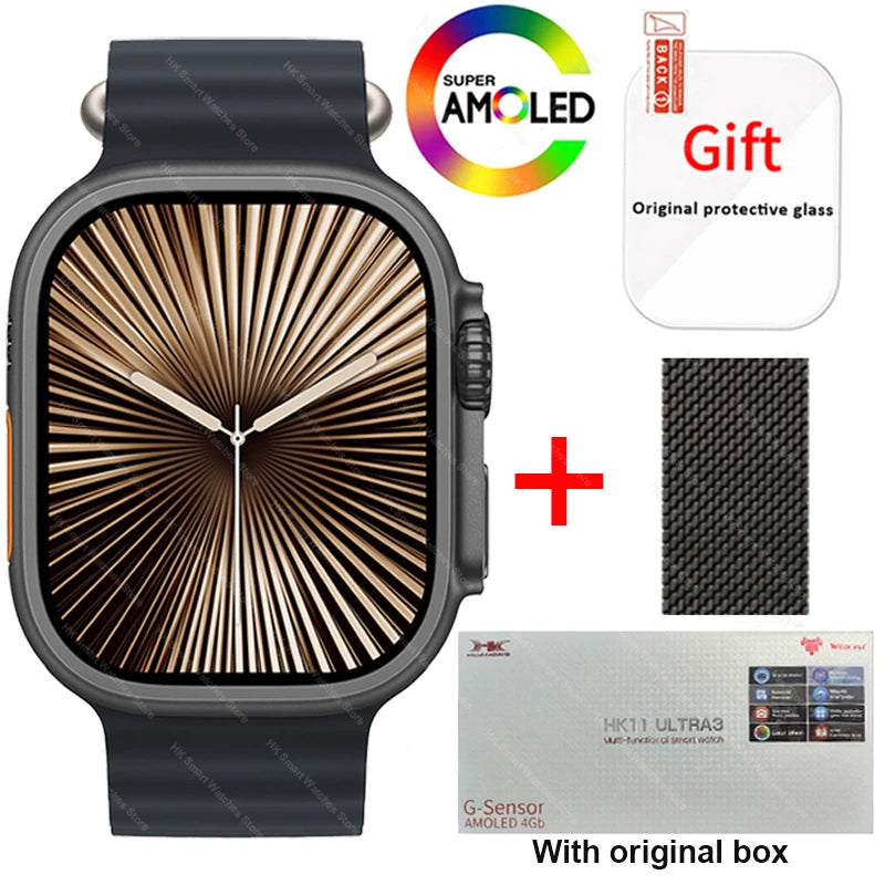 AMOLED  Bluetooth Network Call Clock NFC Compass Smart Watch