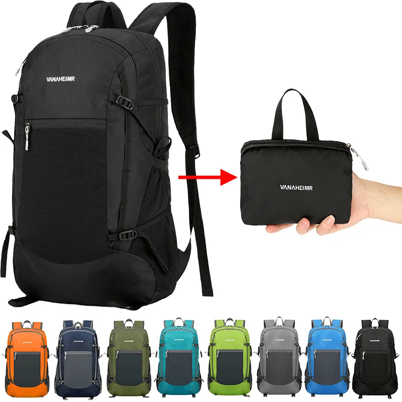 18L Portable Foldable Backpack Folding Bag  Outdoor Climbing Cycling Travel  Hiking Daypack