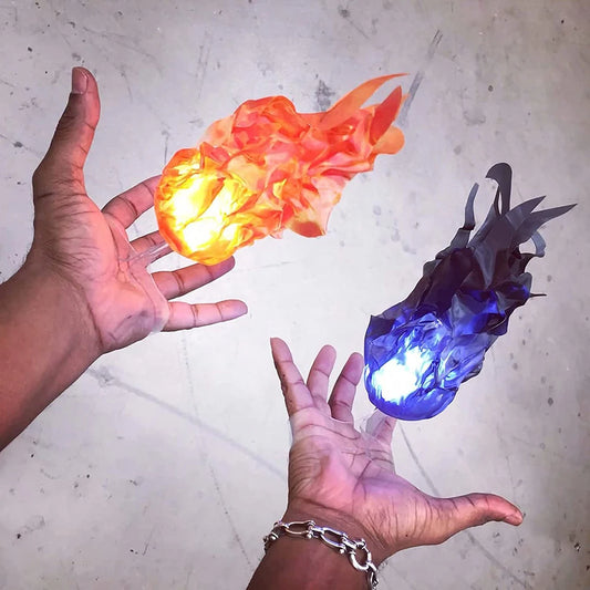 Halloween Hand Floating Fireball Cosplay Props Illuminated Flame Decoration