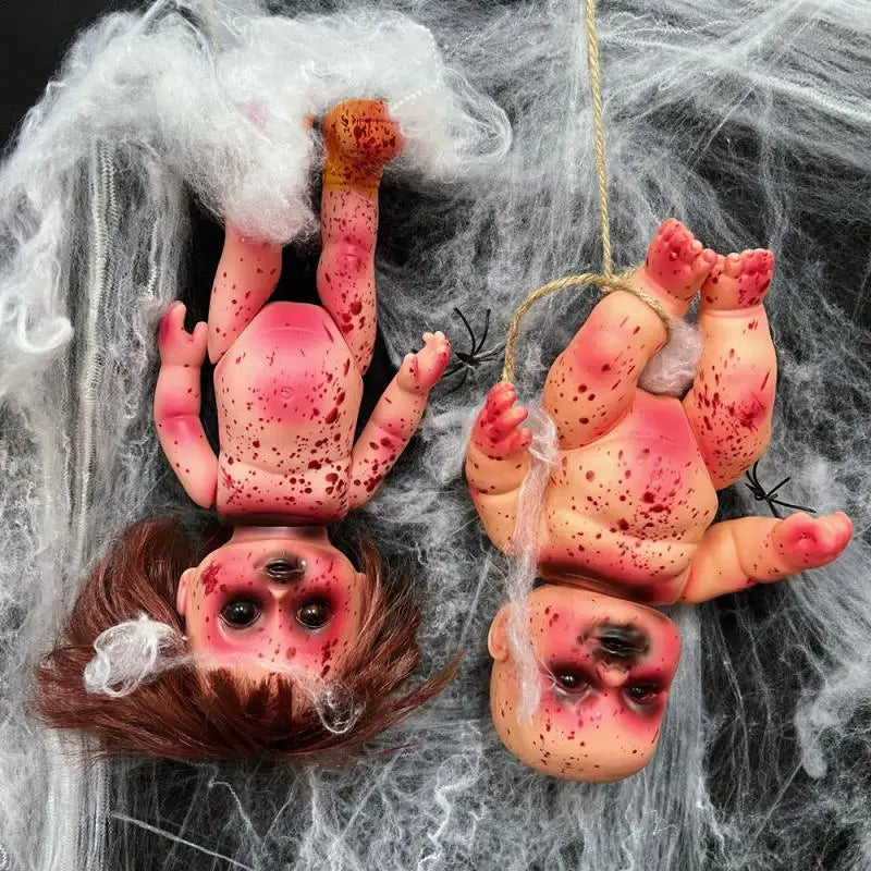 Halloween Scary Blood Doll Ghost Day Rebirth Zombie Baby Infant Horror Decor