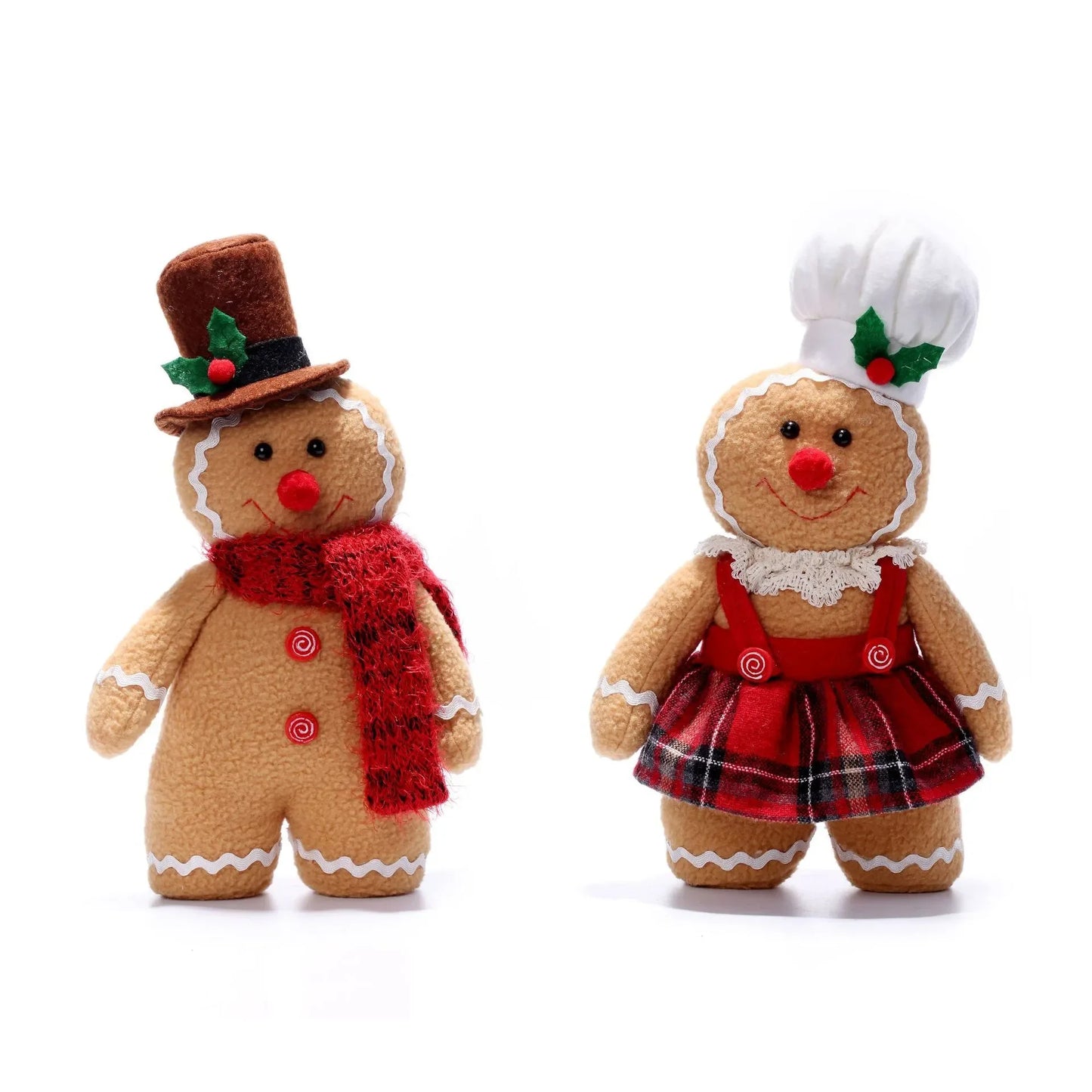 Large Gingerbread Man Doll Christmas Plush Leg Dolls Xmas Tree Ornaments