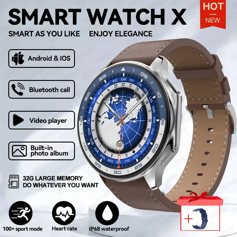 Men High-End Business  Large Memory Video playback Smartwatch