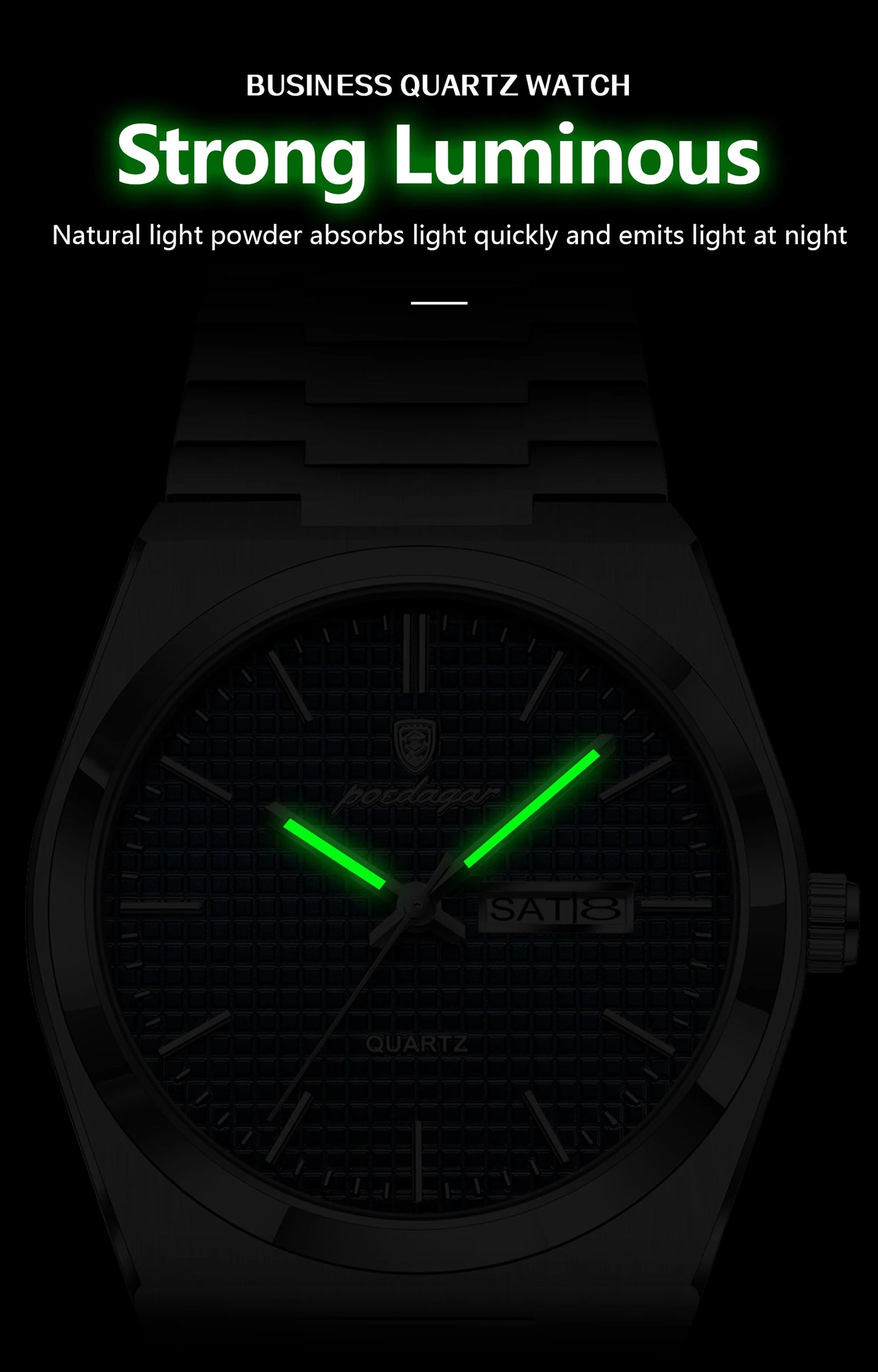 POEDAGAR Luxury Sport Man Watch Military Waterproof Luminous Date Week Men Watch