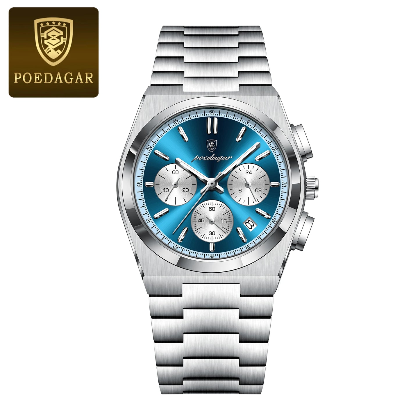 POEDAGAR Luxury Man Quartz Watch Sport MilitaryWaterproof Luminous  Men Watch