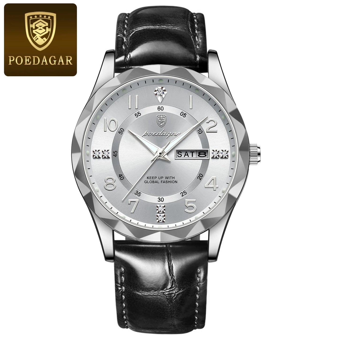 POEDAGAR Luxury  for Men Sport Quartz Leather Man Watch