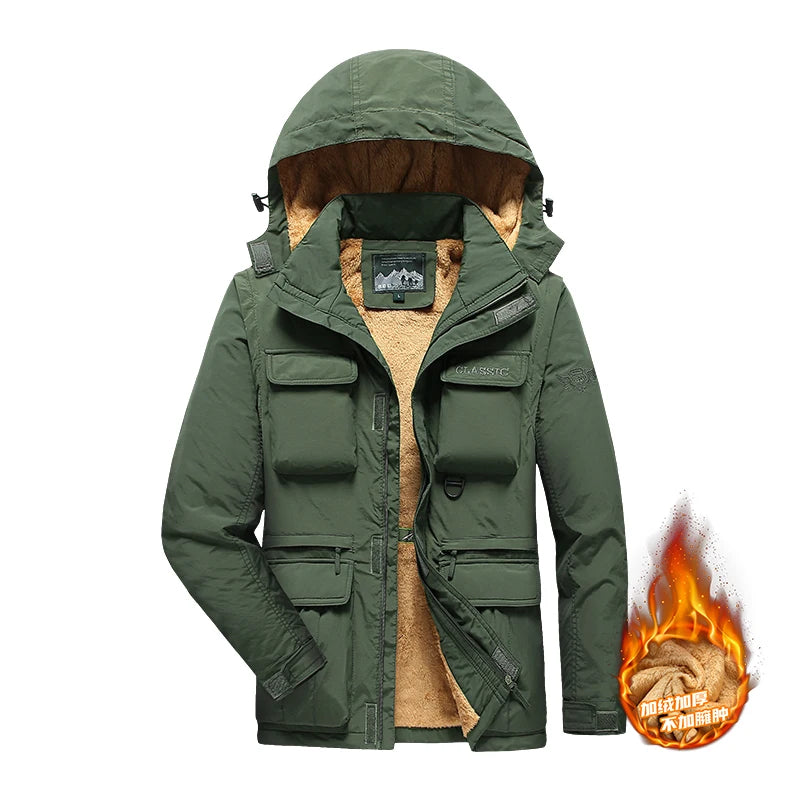 Detachable windproof sleeved hooded jacket suitable for outdoor activities