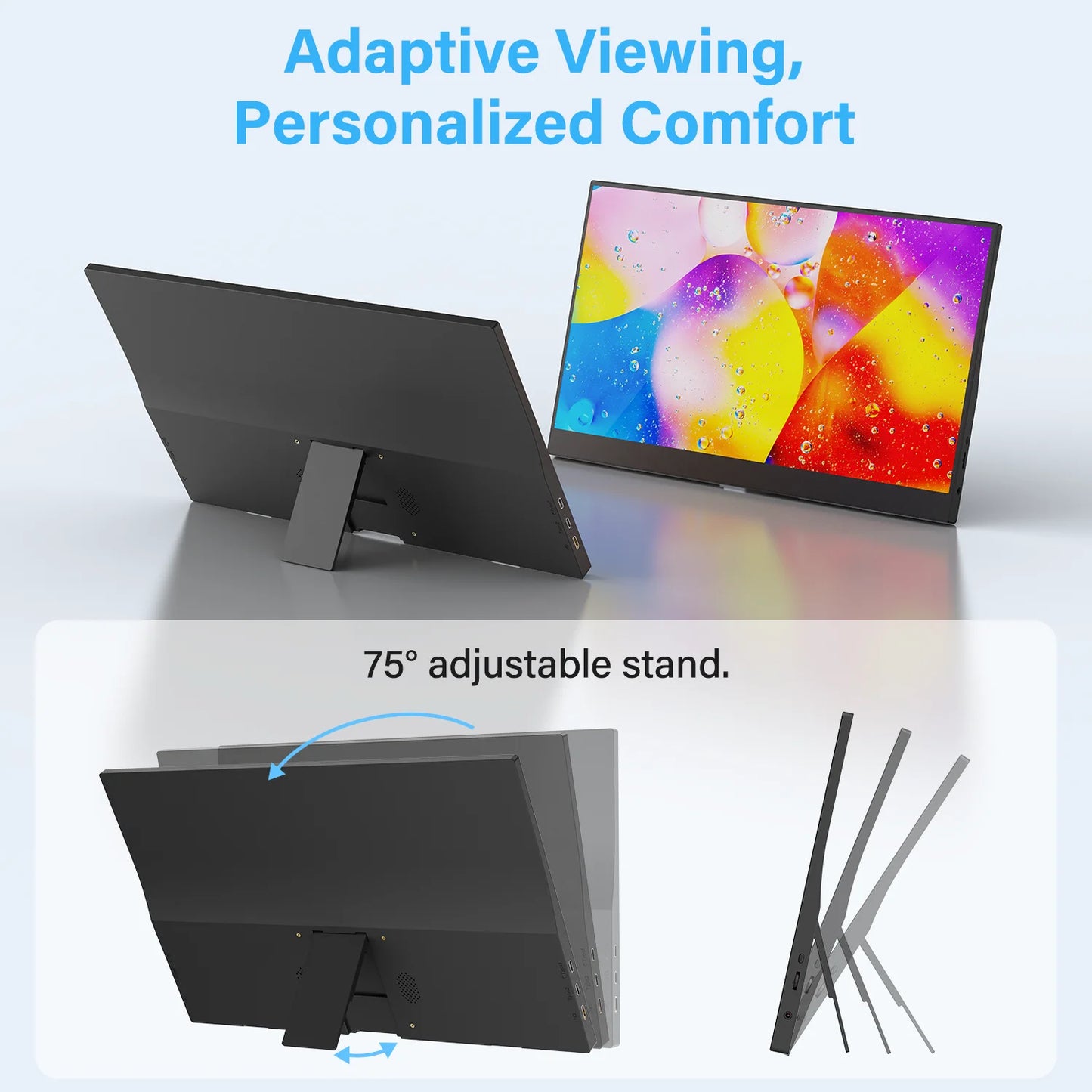 Amoudo 15.6” 1080P FHD Portable IPS LCD Monitor