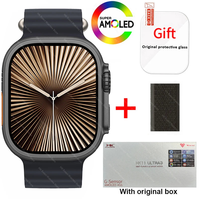 AMOLED  Bluetooth Network Call Clock NFC Compass Smart Watch