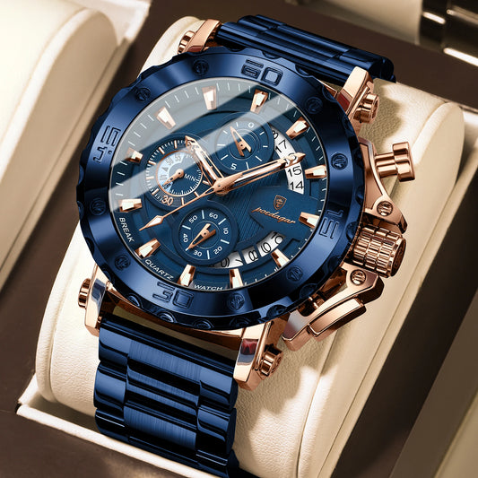 Watch For Men Calendar Luminous Waterproof Quartz Man Wristwatch
