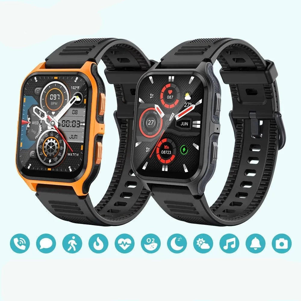 Outdoor Military Men Bluetooth Call IP68 Waterproof Fitness  Smart Watch