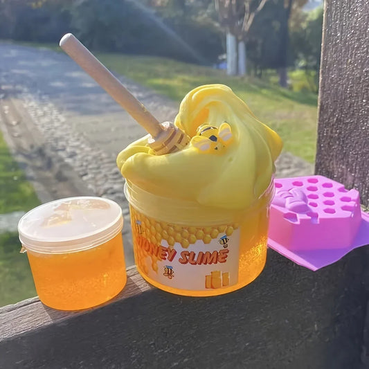 Honey Slime Set Honeycomb DIY Slime Kit Premade Crystal Toy Set
