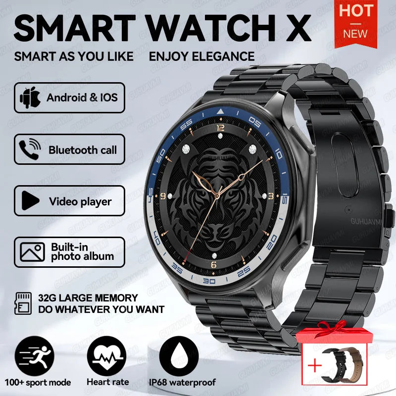 Men High-End Business  Large Memory Video playback Smartwatch