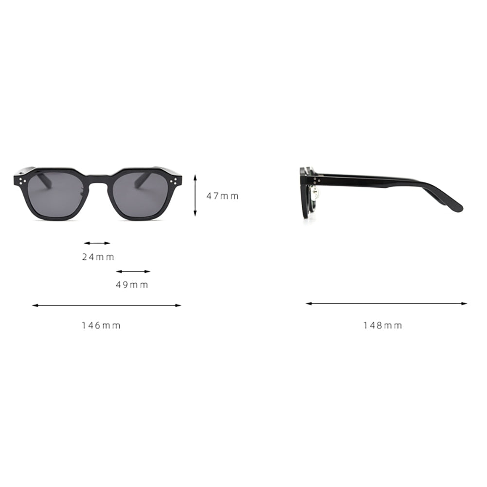 korean style retro TR90 frame polygon polarized sunglasses