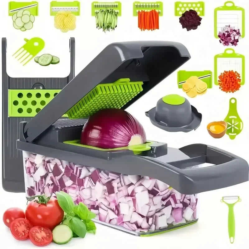 14/16 in 1 Multifunctional Vegetable Chopper Handle Food Grate Food Chopper