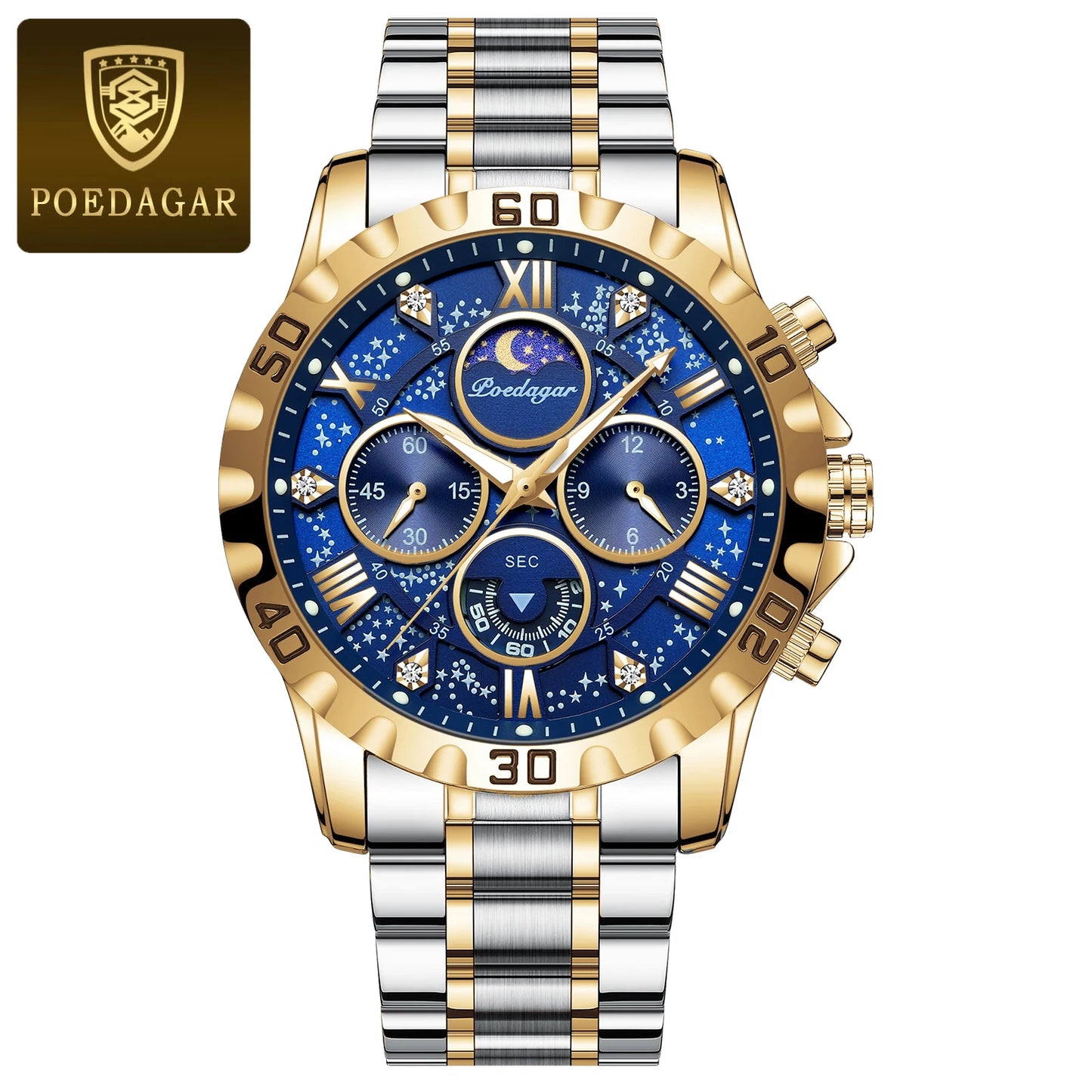 POEDAGAR Luxury Military Watch for Men Sport Quartz Man Wristwatch