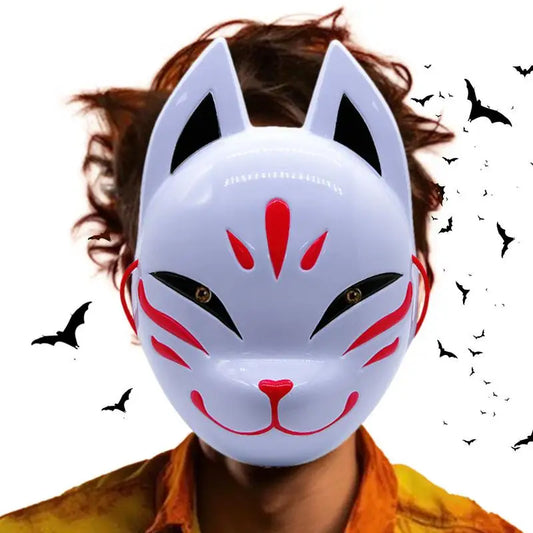 Halloween FoxMask Lightweight Cosplay Animal Face Cover Hair Accessory