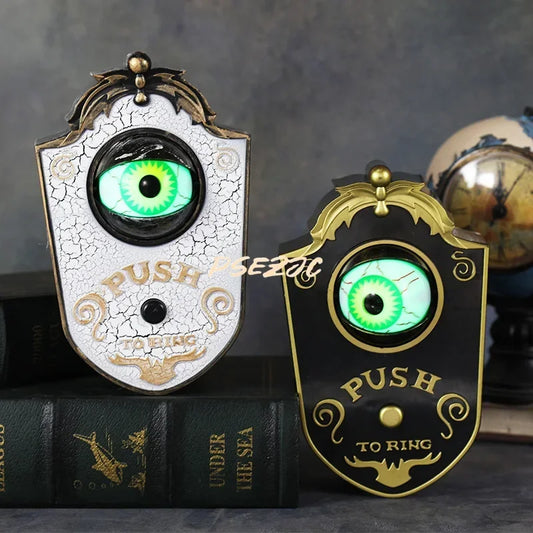 Halloween One Eyed Doorbell Decoration LED Electric Light Emitting Sound Eyeball