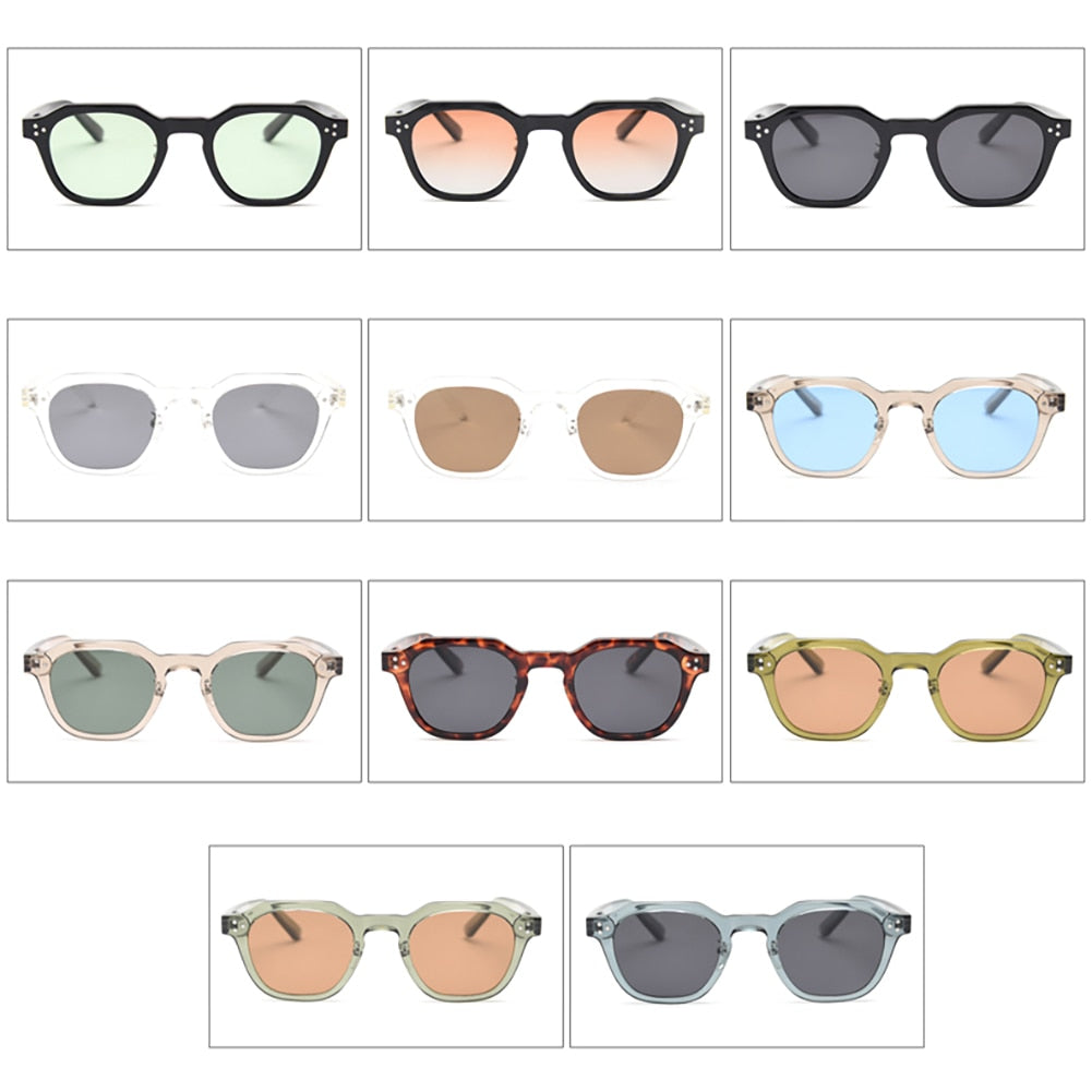 korean style retro TR90 frame polygon polarized sunglasses