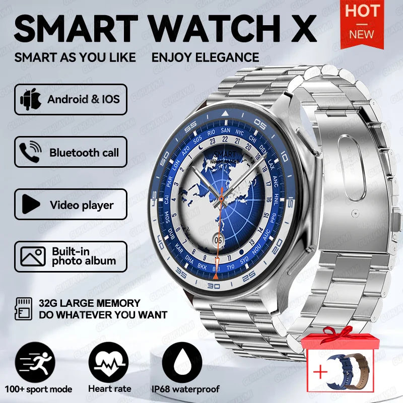 Men High-End Business  Large Memory Video playback Smartwatch