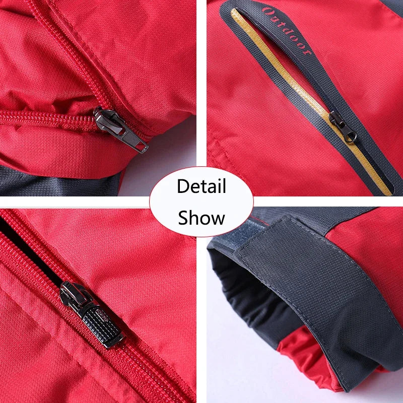 Winter Men Outwear Fleece Warm Removable Hooded Jacket Men Outdoor Skiing