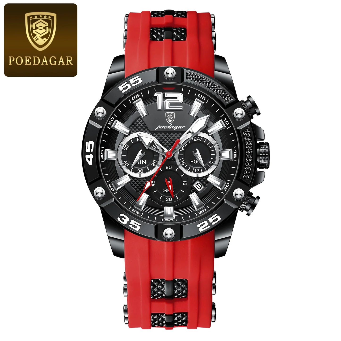 POEDAGAR Luxury Casual Men Watch Waterproof Luminous  Man Wristwatch