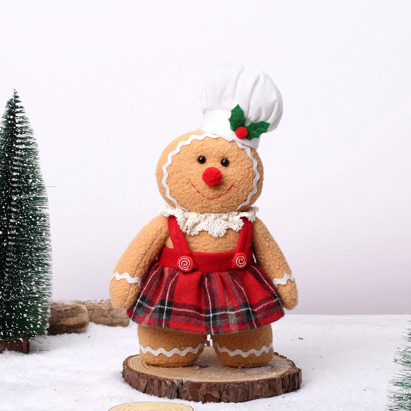 Large Gingerbread Man Doll Christmas Plush Leg Dolls Xmas Tree Ornaments