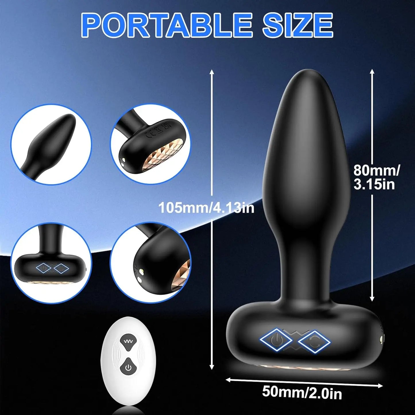 Female wireless Remote Vibrating Butt Plug Anal Vibrator Sex Toys for Women Ass