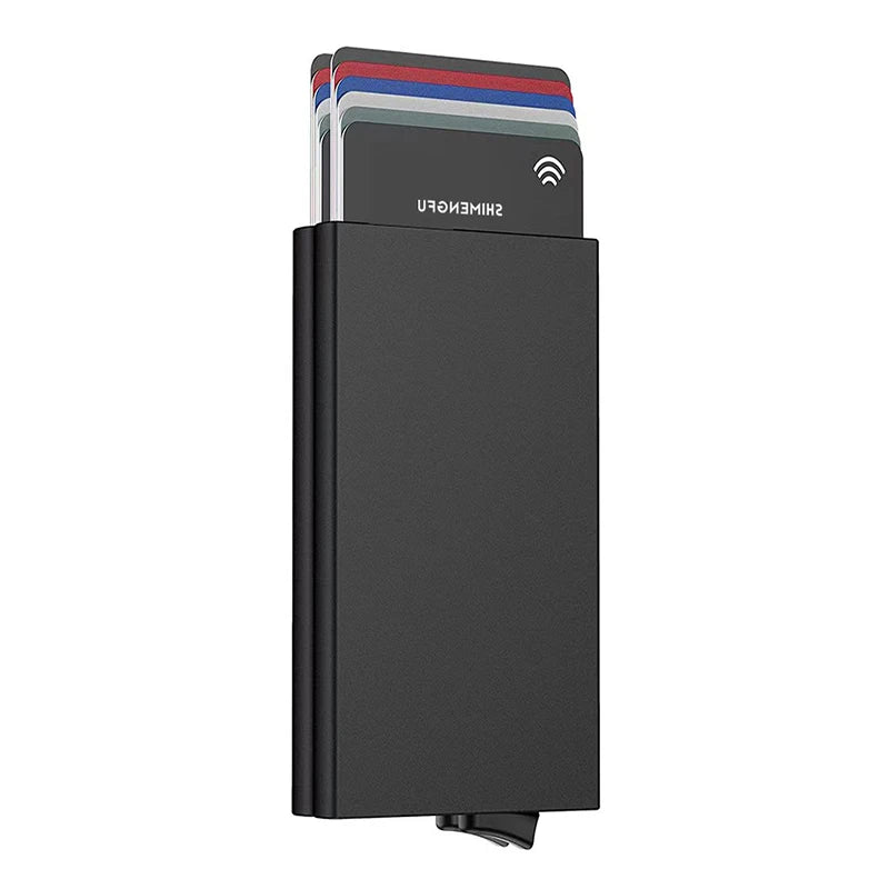 Men's Card Holder Metal Ultra-Thin Pop-Up  Mini Large Capacity Two-Layer wallet