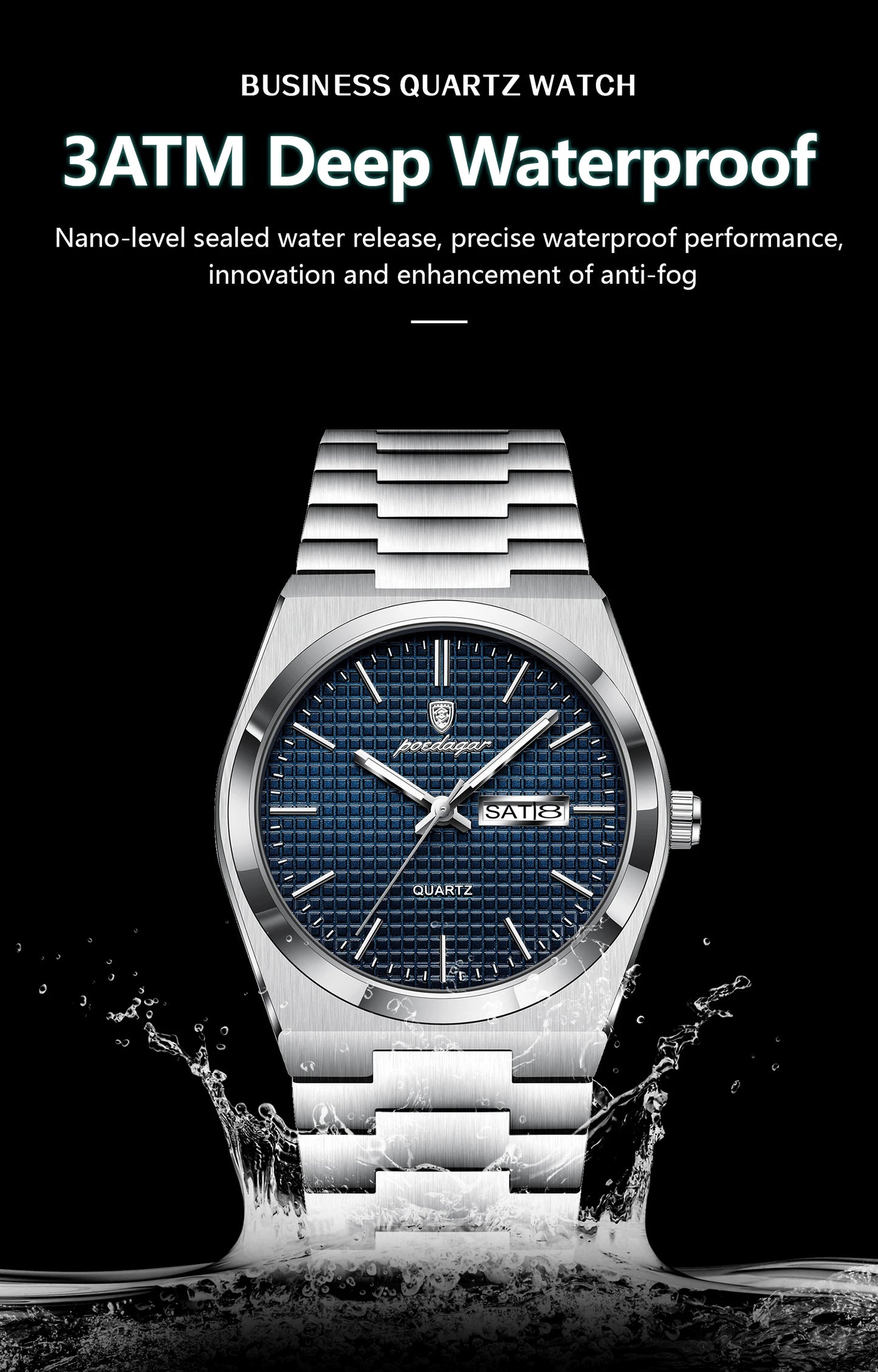 POEDAGAR Luxury Sport Man Watch Military Waterproof Luminous Date Week Men Watch