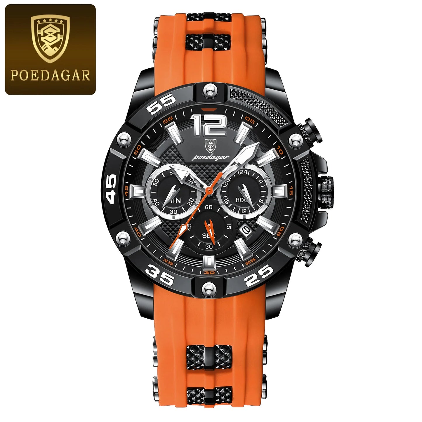 POEDAGAR Luxury Casual Men Watch Waterproof Luminous  Man Wristwatch
