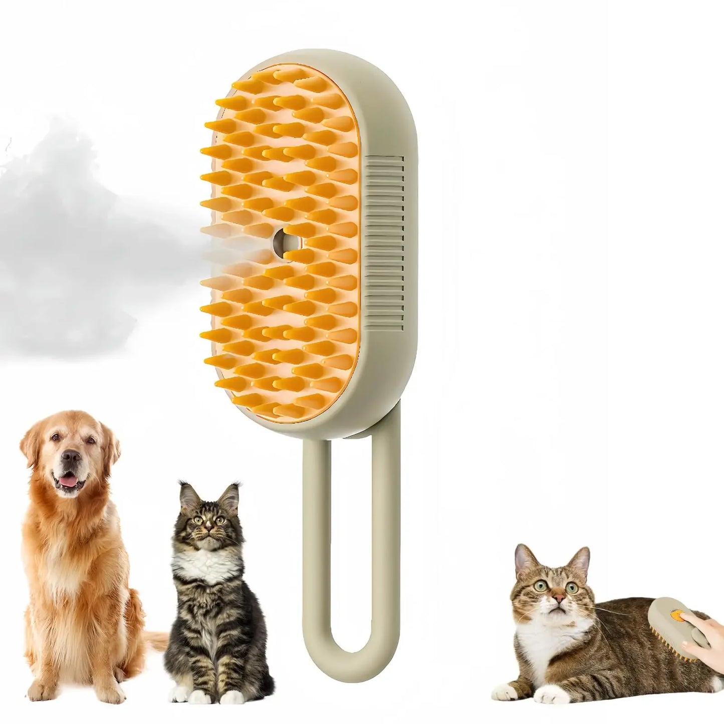 Cat Dog Pet  Massage Steam Spray Folding Rotatable Floating  Hair Removal Brush Comb