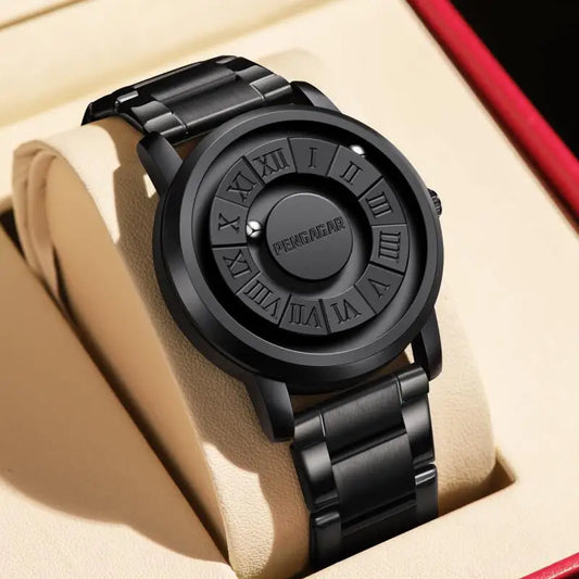 Luxury Watch Men Creative Scrolling Pointer Magnetic Force Sport Watch