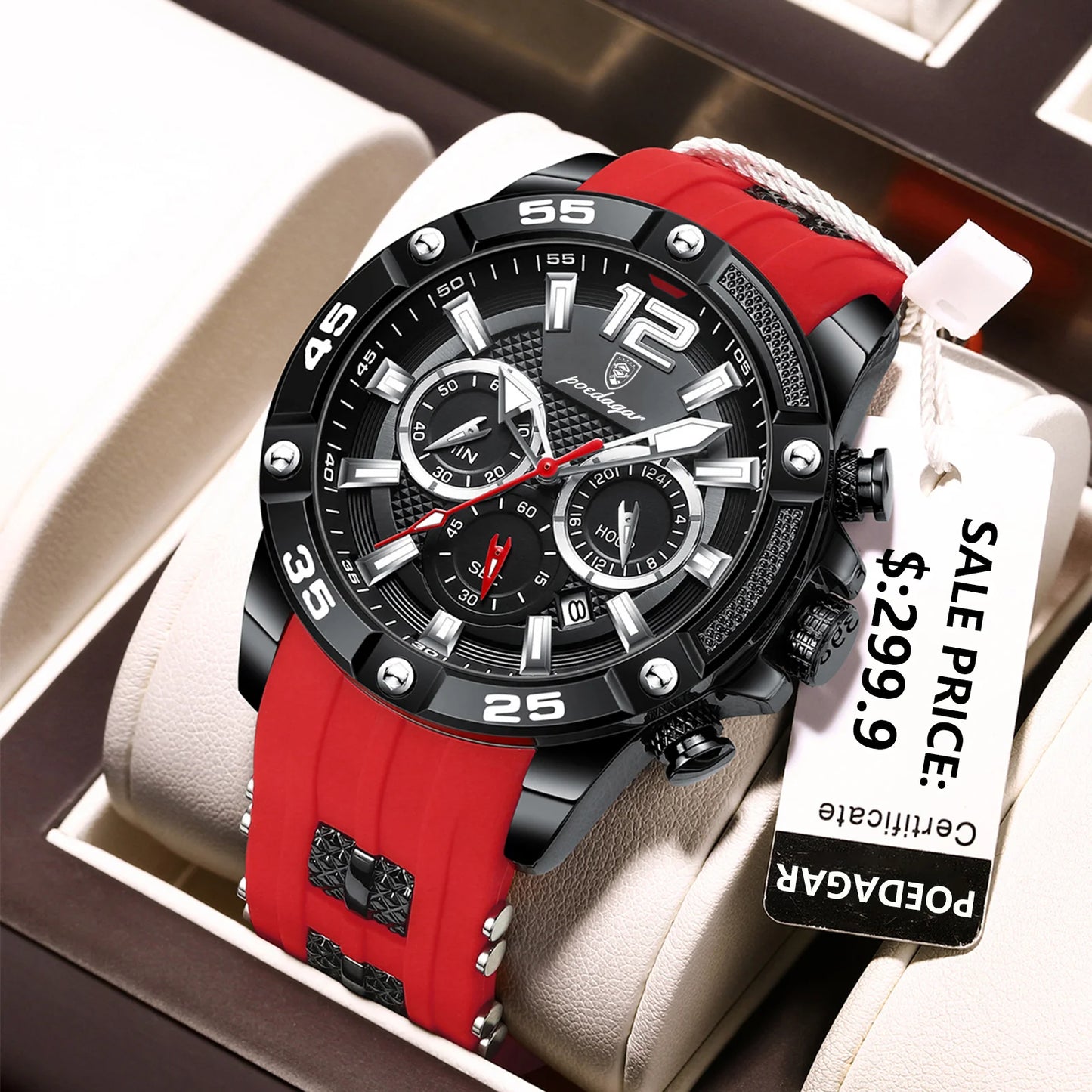 POEDAGAR Luxury Casual Men Watch Waterproof Luminous  Man Wristwatch