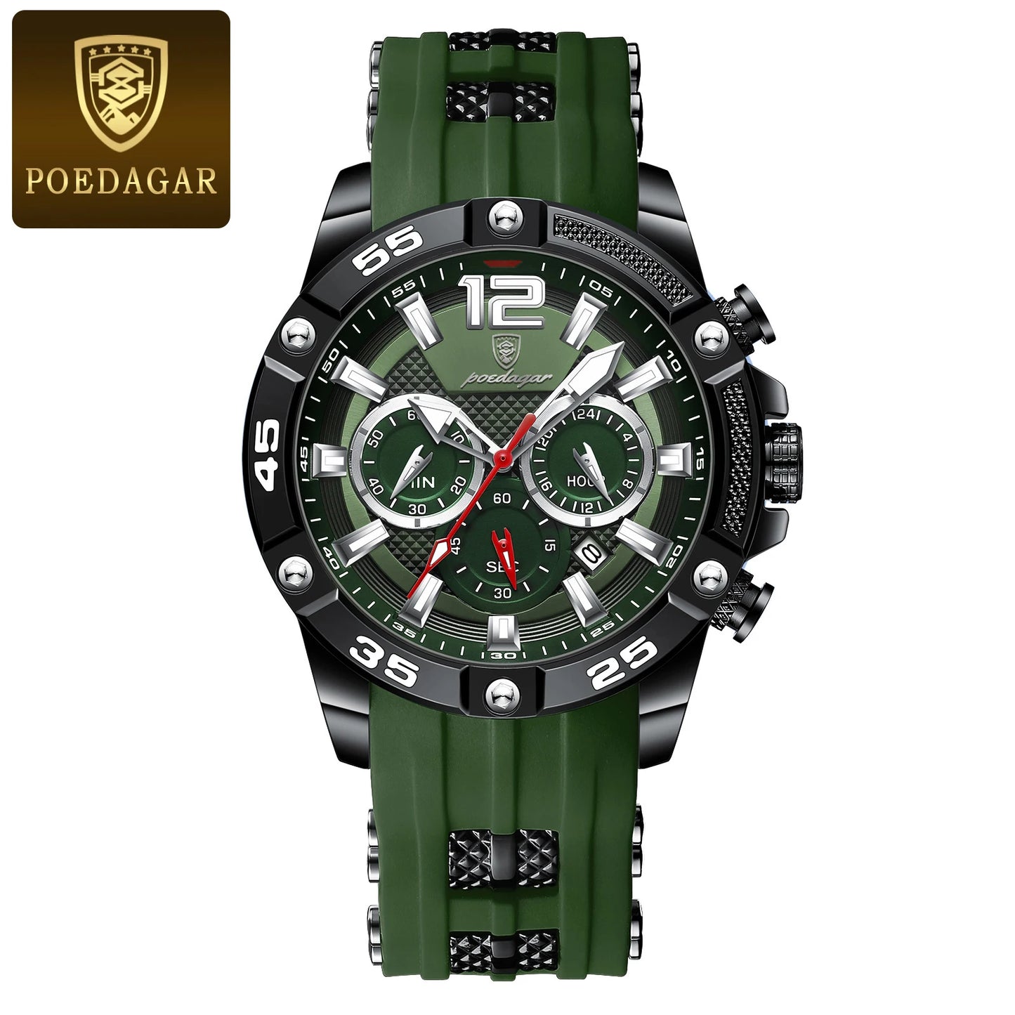 POEDAGAR Luxury Casual Men Watch Waterproof Luminous  Man Wristwatch