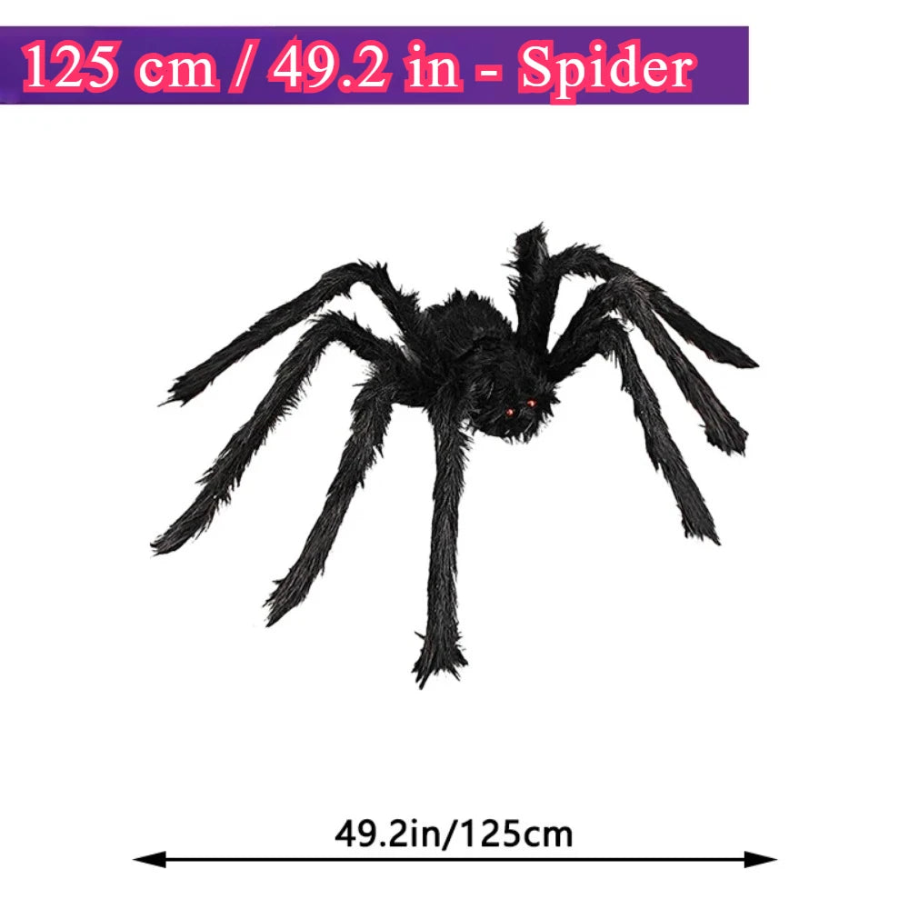 200cm Halloween Spiders Outdoor Decoration Halloween Plush Spiders Giant Spider